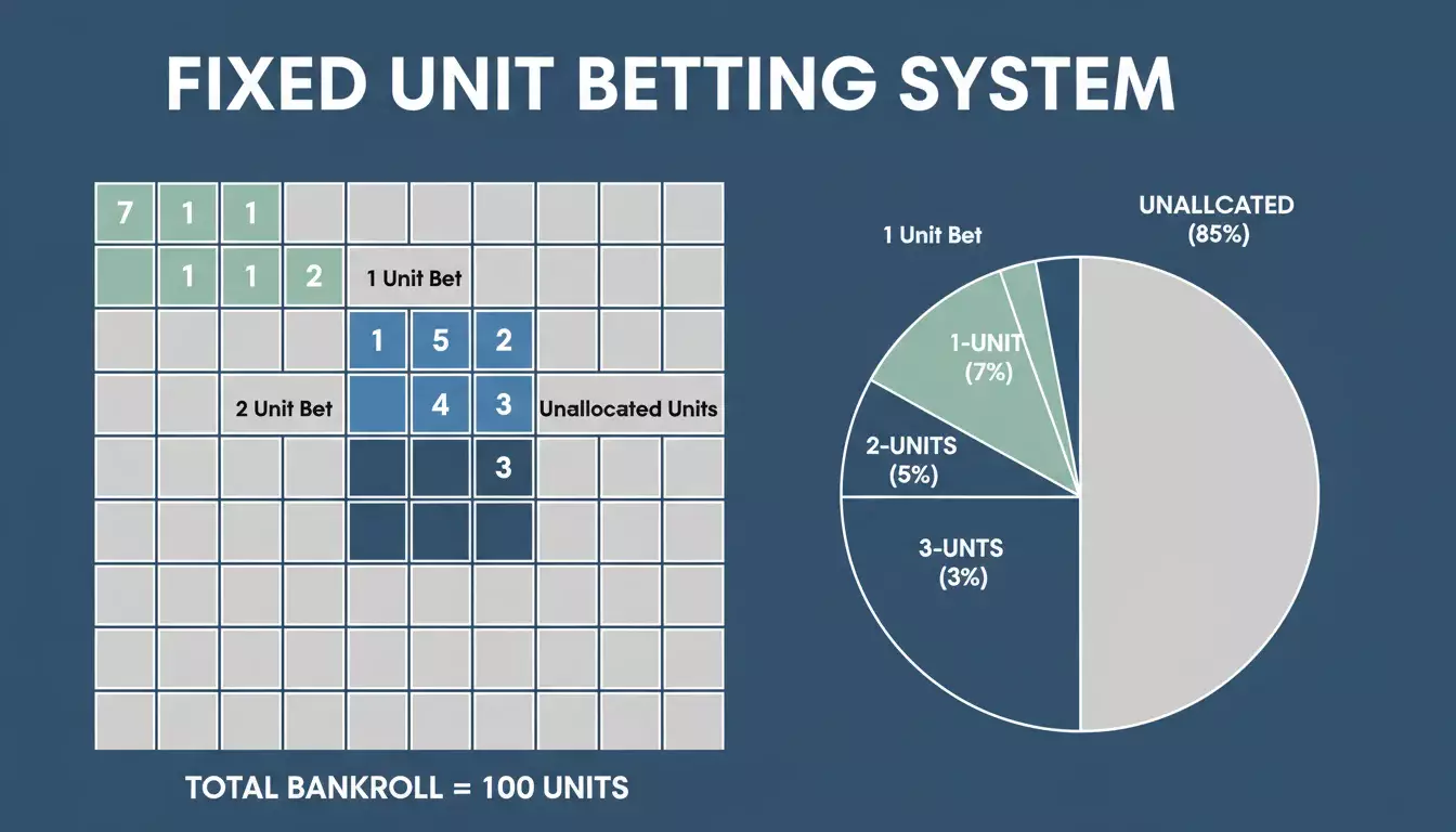 Schema visuale del sistema a unità fissa con divisione bankroll