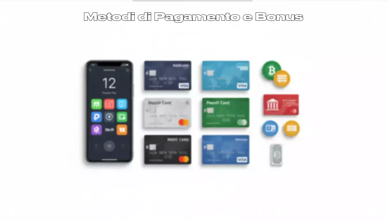 Diverse opzioni di pagamento carta credito e wallet digitali