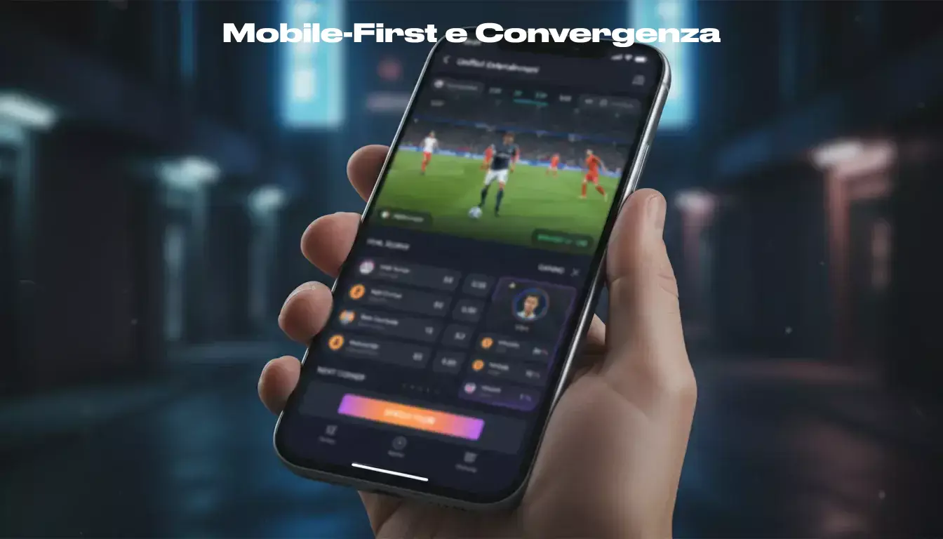 Smartphone con esperienza integrata streaming scommesse e gaming