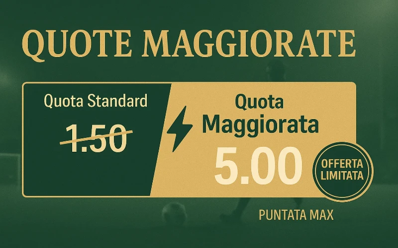 Quote maggiorate e promozioni speciali per scommesse sul calcio