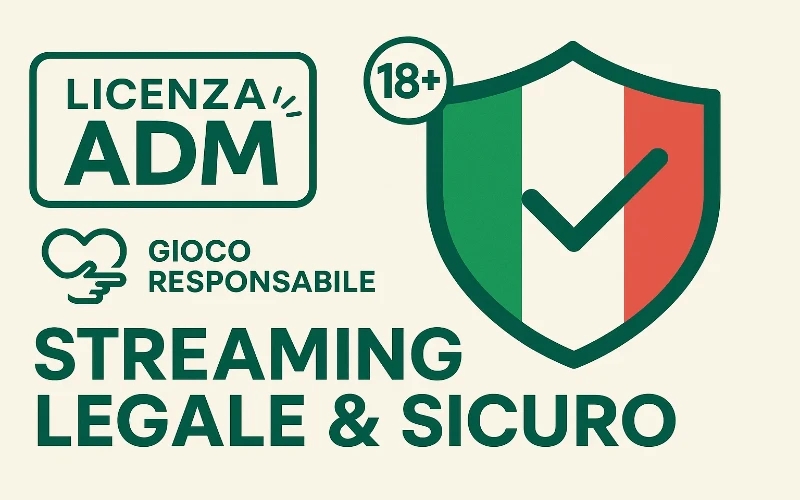 Streaming legale tramite bookmaker ADM e gioco responsabile